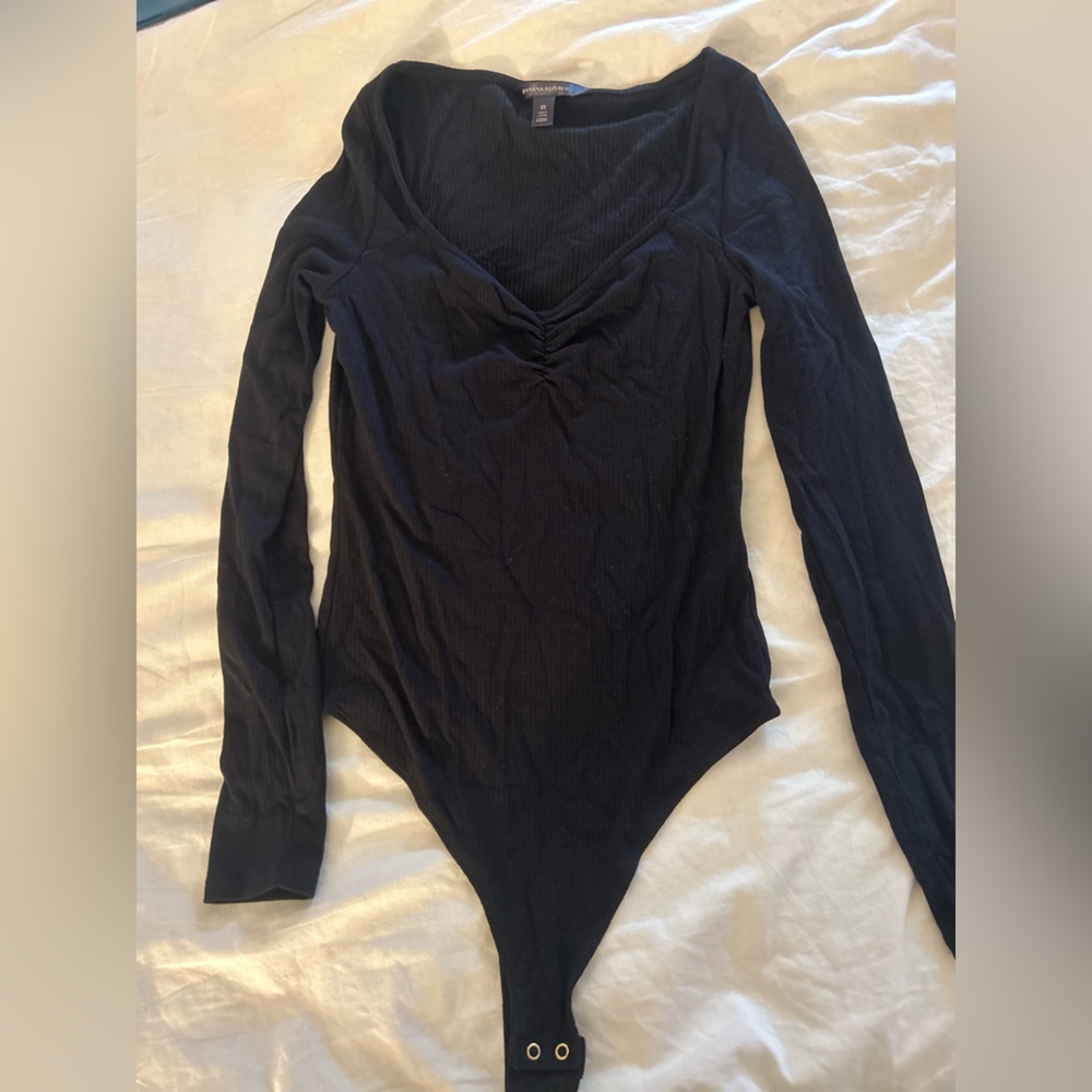 Banana Republic Black Ribbed Bodysuit XS NWOT